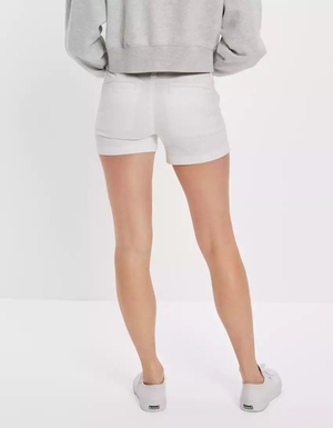 Shorts American Eagle AE Khaki Midi Blanche Femme | HYR-53231410